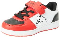 Kappa Unisex Baby Malone Sneaker, weiß schwarz rot, 22 EU von Kappa