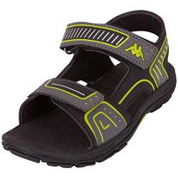 Kappa Unisex Kinder Paxos K Slipper, Black Lime, 28 EU von Kappa