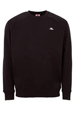 Kappa VAUKE Unisex Sweatshirt I Pullover Herren aus Baumwolle I Basic für Sport und Freizeit I Sweater für Frauen & Männer I Pulli in Größe S, schwarz von Kappa