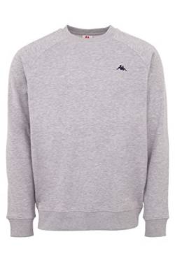 Kappa VAUKE Unisex Sweatshirt I Pullover Herren aus Baumwolle I Basic für Sport und Freizeit I Sweater für Frauen & Männer I Pulli in Größe XL, grau von Kappa