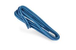 Kaps Gewachste runde Schnürsenkel, 100% natürlicher Baumwolle, stilvolle Schnürsenkel für Anzug- und Freizeitschuhe (75 cm /4 bis 5 Schnürösenpaare / 52 - Blau) von Kaps