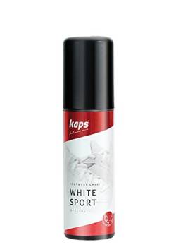 Kaps White Sport, Weiße Lederpflege für Sneaker, Canvas, Freizeit und Sport Schuhe, 75 ml von Kaps
