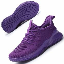 Damen Laufschuhe Athletic Walking Schuhe Leicht Knit Atmungsaktiv Yoga Sneakers Frauen Stilvolle Schuhe, (dunkelviolett), 40.5 EU von Kapsen