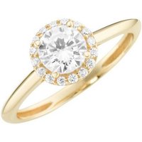 Karat Goldring 93012540560 Ring Damen 375er Gelb-Gold Zirkonia Weiss Gr. 56 von Karat