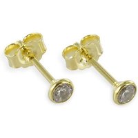 Karat Ohrstecker-Set FE2648 Ohrringe Ohrstecker Damen Classic Zirkonia 333/- Gelbgold Ø 3 mm von Karat