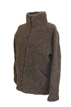 Karbaro Schafwolljacke mit Stehkragen (Braun, L) von Karbaro