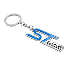 Auto Schlüsselanhänger metall Kompatibel mit für Ford ST Line Fiesta Focus Mondeo Ecosport Kuga Puma Edge 2024 - Geschenk für Männer Frauen Autozubehör,S-B von KardoL