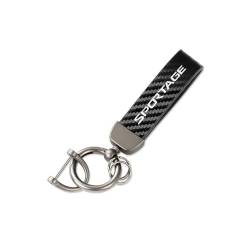 KardoL Auto Schlüsselanhänger Kohlefaser metall Kompatibel mit für Kia Sportage 2023 - Geschenk für Männer Frauen Autozubehör,S von KardoL
