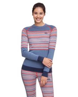 Kari Traa W Silja Wool Long Sleeve Blau - Merino Weiches atmungsaktives Damen Merino Baselayer Langarmshirt, Größe XS - von Kari Traa