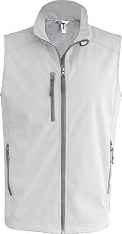 K403 Herren Softshell Weste Bodywarmer wasserdicht atmungsaktiv, Farbe:white;Herrengrößen:4XL von Kariban