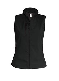 K404 Damen Softshell Bodywarmer Weste wasserdicht atmungsaktiv, Größe:XL;Farbe:Black von Kariban