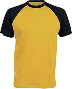 Kariban Baseball T-Shirt K330,Farbe:Yellow/Black;Größe:XXL von Kariban