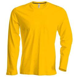 Kariban - Herren Langarm Rundhals T-Shirt / Yellow, XXL von Kariban