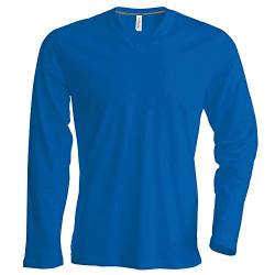 Kariban - Herren Langarmshirt mit V-Ausschnitt bis Größe 4XL / Light Royal Blue, M von Kariban