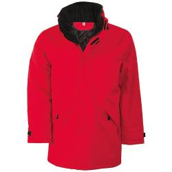 Kariban Herren Parka/Multifunktionsjacke (XLarge) (Rot/Schwarz) von Kariban