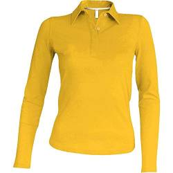 Kariban | K244 Damen Piqué Polo Langarm, Größe:M, Farbe:Yellow von Kariban