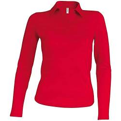 Kariban | K244 Damen Piqué Polo Langarm, Größe:S, Farbe:RED von Kariban