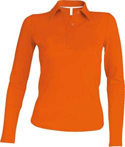 Kariban Ladies Piqué Langarm Poloshirt K244, Größe:M;Farbe:Orange von Kariban