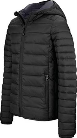 Leichte Steppjacke Kapuze - Farbe: Black - Größe: 4XL von Kariban