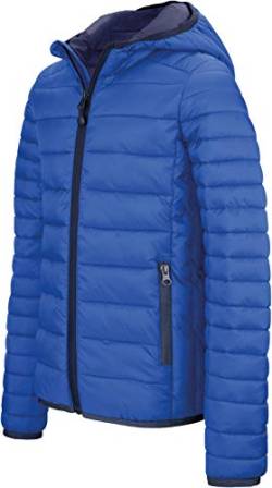 Leichte Steppjacke Kapuze - Farbe: Light Royal Blue - Größe: 4XL von Kariban