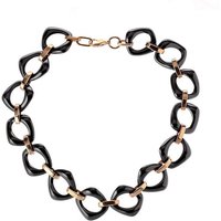 Karisma Edelstahlarmband Karisma Damen Rosé Gold Edelstahl 316 L Kollier Kette - Schwarze Keramik Breite 20mm -Länge verstellbar von 45 bis 49cm von Karisma