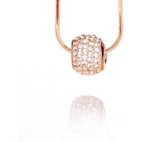 Karisma Kette mit Anhänger Damen Ring Silber 925 Anhänger- Rosé Gold beschichtet mit Kristallsteine und Silber Kette - 2063P.RG - 45.0 Zentimeter von Karisma