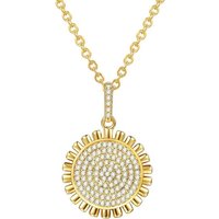 Karisma Kette mit Anhänger Karisma Collier Damen Sterling Silber 925 Anhänger Kette Zirkonia, Weiss 18mm HS-CS50 Farbwahl - Gold von Karisma