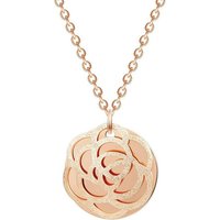 Karisma Kette mit Anhänger Karisma Damen Edelstahl Anhängerkette Collier Blume Farbwahl 80cm Lang CQD102 - Roségold von Karisma