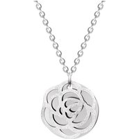 Karisma Kette mit Anhänger Karisma Damen Edelstahl Anhängerkette Collier Blume Farbwahl 80cm Lang CQD102 - Silber von Karisma