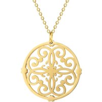 Karisma Kette mit Anhänger Karisma Damen Edelstahl Anhängerkette Collier Chakra Farbwahl 80cm Lang CQD101 - Gold von Karisma