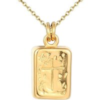 Karisma Kette mit Anhänger Karisma Damen Edelstahl Collier Anhänger Halskette - Bible - CSP1004 - Gold von Karisma