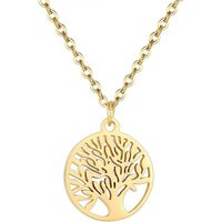 Karisma Kette mit Anhänger Karisma Damen Edelstahl Collier Anhänger Kette - Halskette Lebensbaum Baum des Lebens - YLK101 - Gold von Karisma