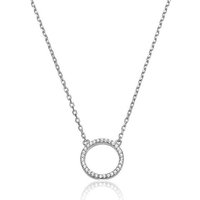 Karisma Kette mit Anhänger Karisma Damen Silber 925 Anhänger Kreis Liebe Zrikonia Collier Kette mit Verlängerung 5cm - Silber Rhodiniert von Karisma