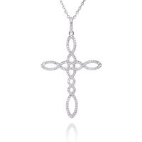 Karisma Kette mit Anhänger Karisma Damen Sterling Silber 925 Anhänger Kreuz Unendlichkeit Halskette rhodiniert Infinity Weiss von Karisma