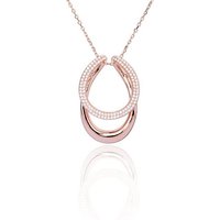 Karisma Kette mit Anhänger Karisma Roségold Damen Sterling Silber 925 Anhänger Kreisen Halskette Weiss von Karisma