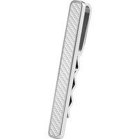 Karisma Krawattennadel Karisma Hochwertige Herren Edelstahl 316L Krawattennadel mit Karbon, /Krawattenklammer/Tie Clip Farbwahl KTC202 - Karbon-weiss von Karisma