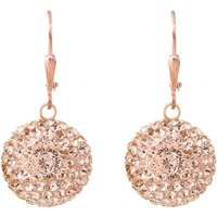 Karisma Paar Ohrhänger Karisma Damen Ohrhänger Ohrringe - Silber 925 Rosé Gold beschichtet Mit Kristall Elements 15mm - 1549E.RG.15 von Karisma