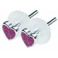 Karisma Paar Ohrstecker 1 Paar Damen Herz Ohrstecker Edelstahl 316L Ohrringe mit Kristall Elements Beschichtet in Rot 4mm ESBXCJ-02- von Karisma