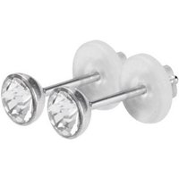 Karisma Paar Ohrstecker 1 Paar Damen Ohrstecker Edelstahl 316L Ohrringe mit Kristall Elements Weiss 4mm ESBJ-M-CZ von Karisma