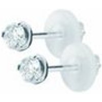 Karisma Paar Ohrstecker 1 Paar Damen Ohrstecker Edelstahl 316L Ohrringe mit Zirkonia Stein rund Weiss 2mm ESBZ-RD02 von Karisma