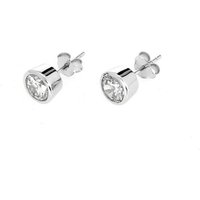 Karisma Paar Ohrstecker 1 Paar Damen Ohrstecker SterlingSilber 925 rhodiniert Ohrringe mit Zirkonia Stein Weiss 7mm von Karisma