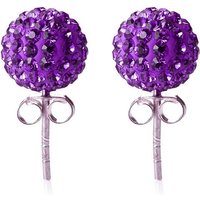 Karisma Paar Ohrstecker Damen Ohrstecker Ohrringe Silber 925 Mit Kristall Elements Amethyst.9mm von Karisma