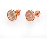 Karisma Paar Ohrstecker Karisma 1 Paar Damen Ohrstecker Silber 925 Rosé Gold beschichtet 7mm Mit Zirkonia Steinen inWeiss HS-ERG07RG.7 von Karisma