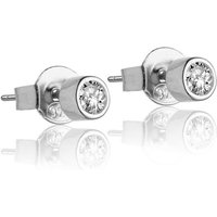 Karisma Paar Ohrstecker Karisma 1 Paar Damen rosévergoldet Ohrstecker Silber 4mm Zirkonia Stein Weiss HS-ERG53.4RG - Silber Rhodiniert von Karisma