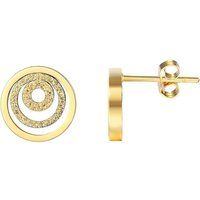 Karisma Paar Ohrstecker Karisma Damen Edelstahl Ohrstecker 3 Kreisen Liebe Farbwahl EQD102 - Gold von Karisma