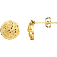 Karisma Paar Ohrstecker Karisma Damen Edelstahl Ohrstecker Blume Liebe Farbwahl EQD104 - Gold von Karisma