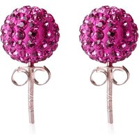 Karisma Paar Ohrstecker Karisma Damen Ohrstecker Ohrringe Silber 925 rhodiniert Mit Kristall Elements Pink.9mm von Karisma