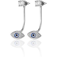 Karisma Paar Ohrstecker Karisma Damen Silber 925 Ohrstecker Zrikonia Ear Cuff Nazar Auge Blau Zirkonia - Silber Rhodiniert von Karisma