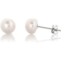 Karisma Paar Ohrstecker Pearl Damen Ohrstecker - Süßwasser-Suchtperlen in Weiss 7mm mit Silber 925 rhodiniert von Karisma