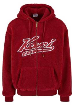 Karl Kani Herren KM233-019-2 KK Varsity Teddy Full Zip Hoodie S Dark red von Karl Kani